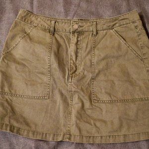 Dark Green Denim Mini